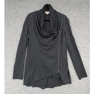 Helmut Lang Sonar Shawl Collar Gray Wool Moto Jacket Size Large